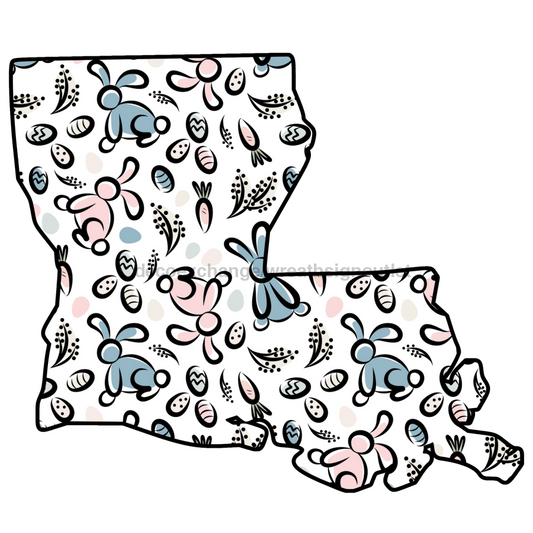 Louisiana Door Hanger, Louisiana Easter, wood sign, DECOE-W-903508, 22" Door Hanger - Tampa Home & Garden Store