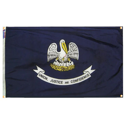 Louisiana Flag with Grommets Along the Edges for Wall Hanging - Tampa Home & Garden Store