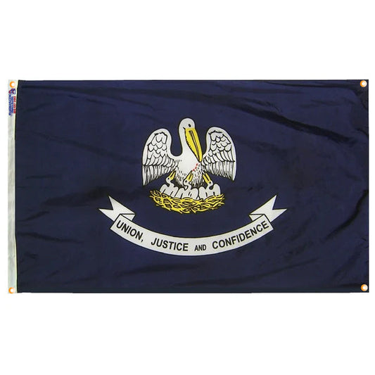 Louisiana Flag with Grommets Along the Edges for Wall Hanging - Tampa Home & Garden Store