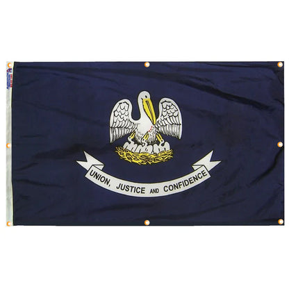 Louisiana Flag with Grommets Along the Edges for Wall Hanging - Tampa Home & Garden Store
