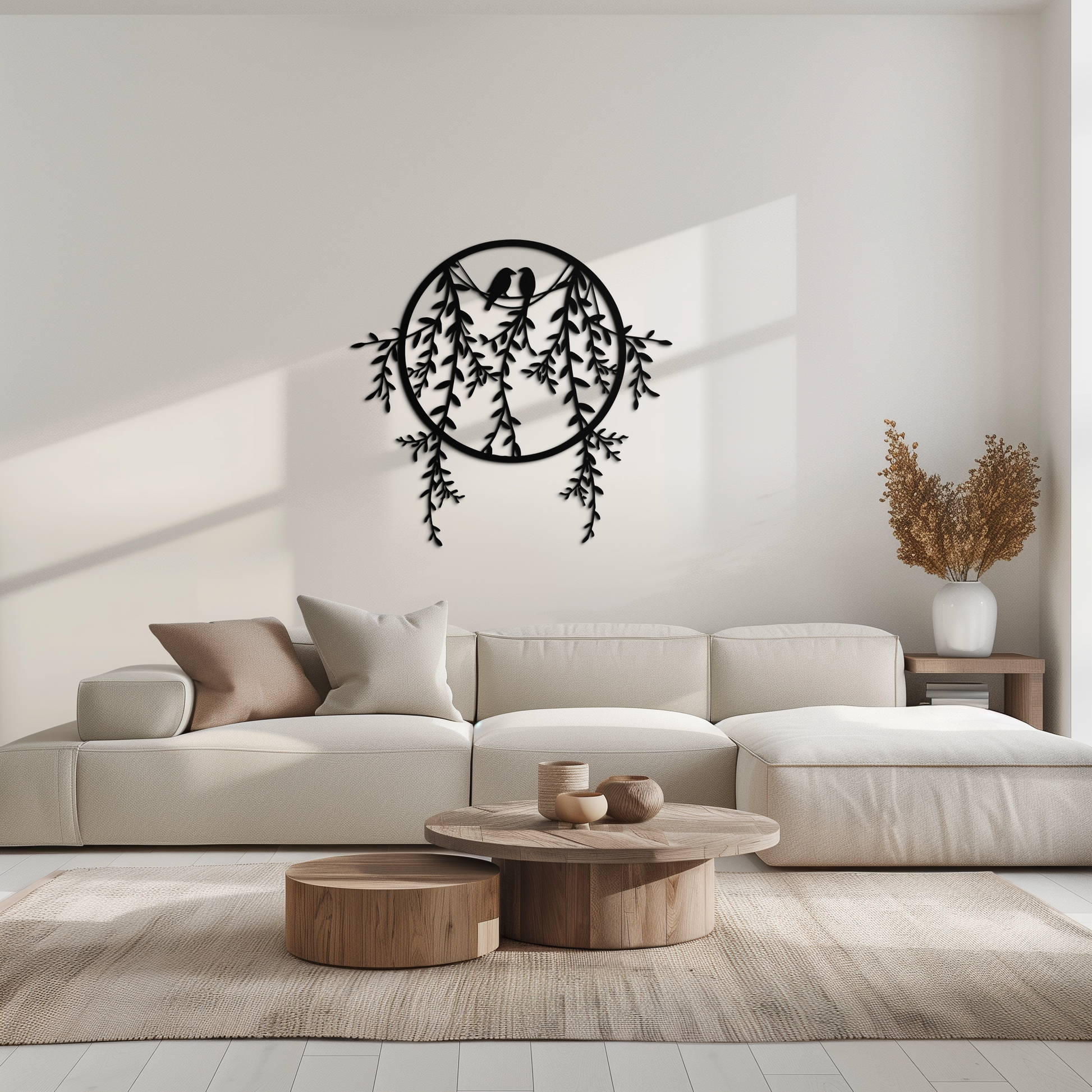 Love Birds Metal Wall Art – Romantic Nature Inspired Black Metal Decor- KAF523 - Tampa Home & Garden Store