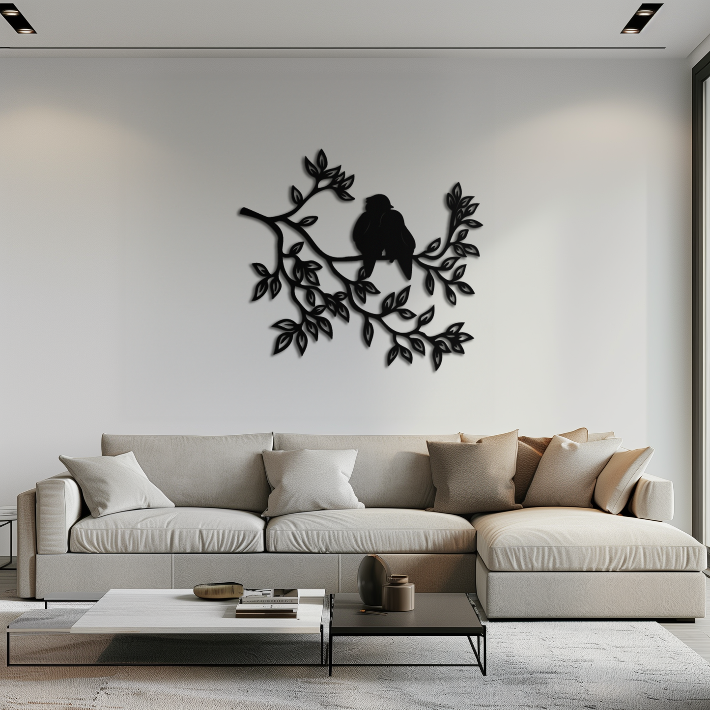 Love Birds Metal Wall Art - Romantic Silhouette Decor- KAF284 - Tampa Home & Garden Store