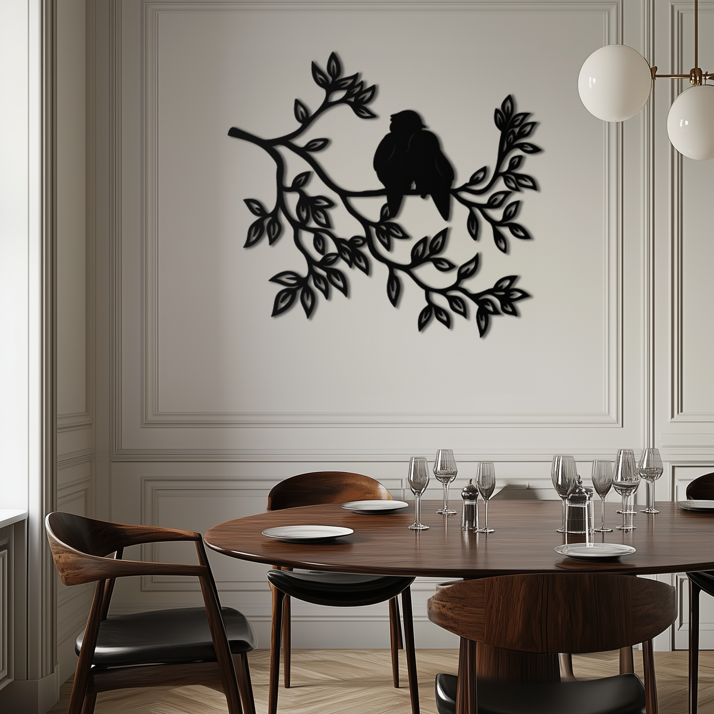 Love Birds Metal Wall Art - Romantic Silhouette Decor- KAF284 - Tampa Home & Garden Store