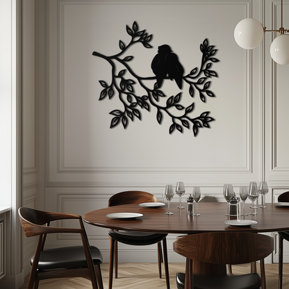 Love Birds Metal Wall Art - Romantic Silhouette Decor- KAF284 - Tampa Home & Garden Store