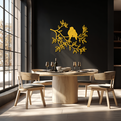 Love Birds Metal Wall Art - Romantic Silhouette Decor- KAF284 - Tampa Home & Garden Store