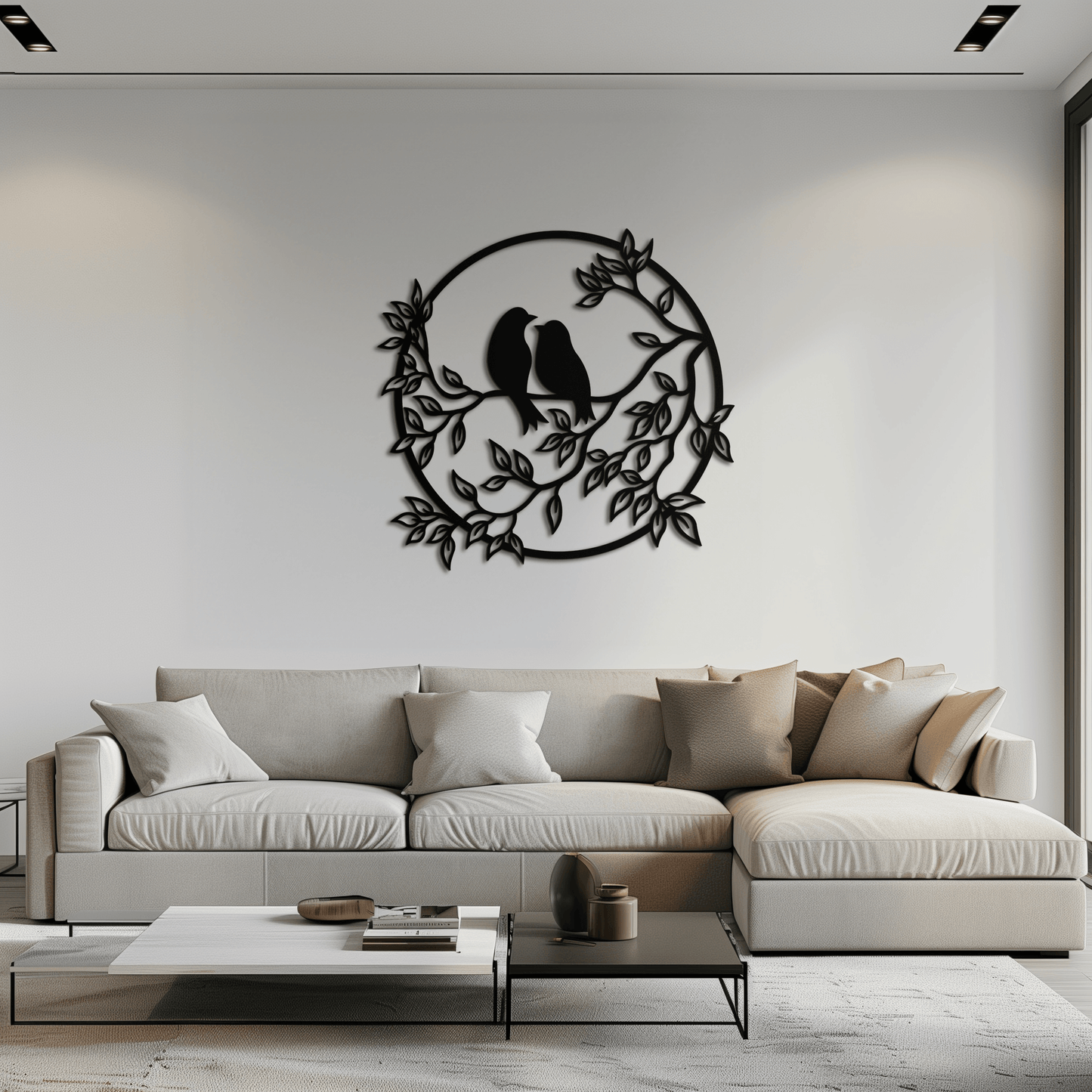 Love Birds Metal Wall Art - Romantic Steel Wall Decor for Home and Bedroom - KAF023 - Tampa Home & Garden Store