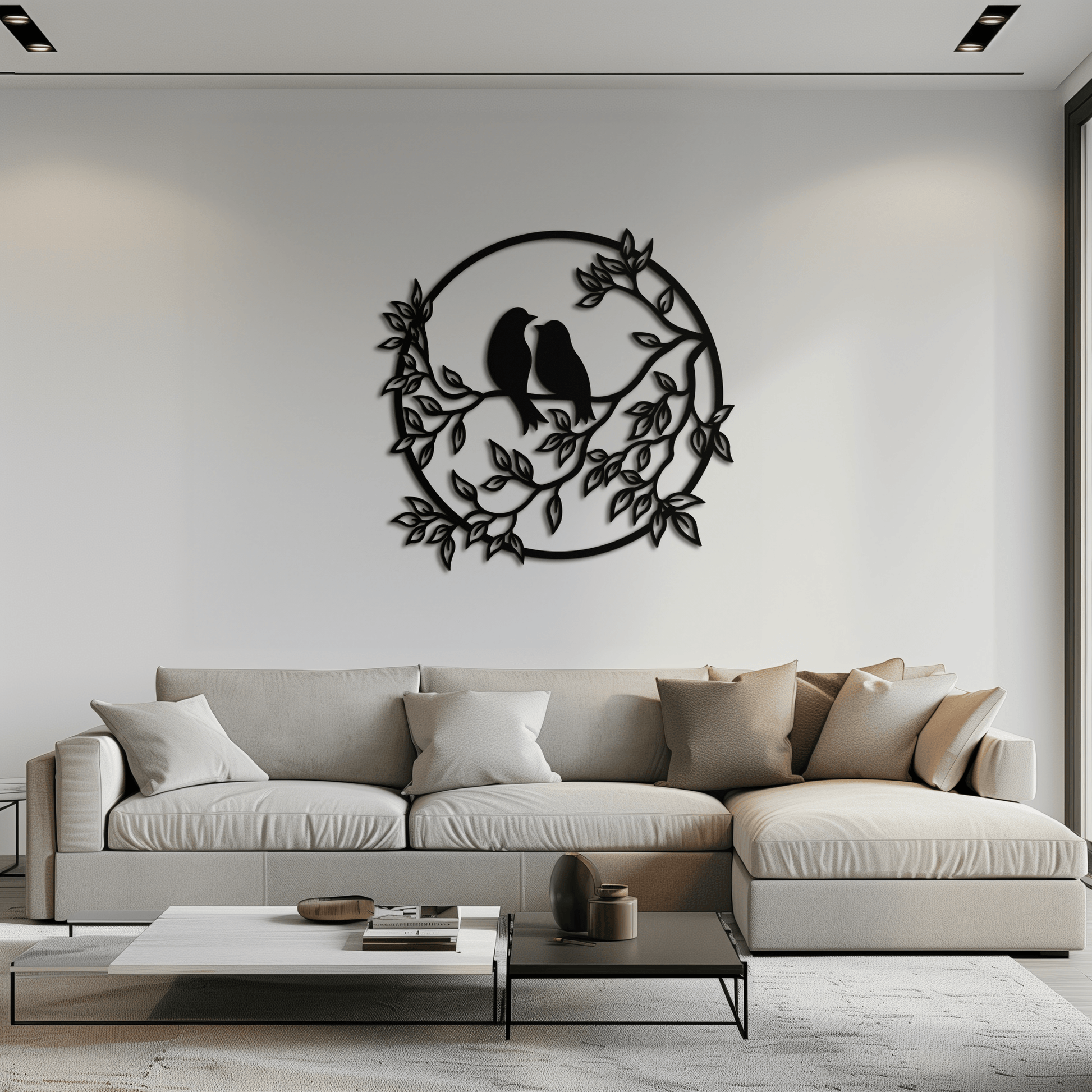 Love Birds Metal Wall Art - Romantic Steel Wall Decor for Home and Bedroom - KAF023 - Tampa Home & Garden Store