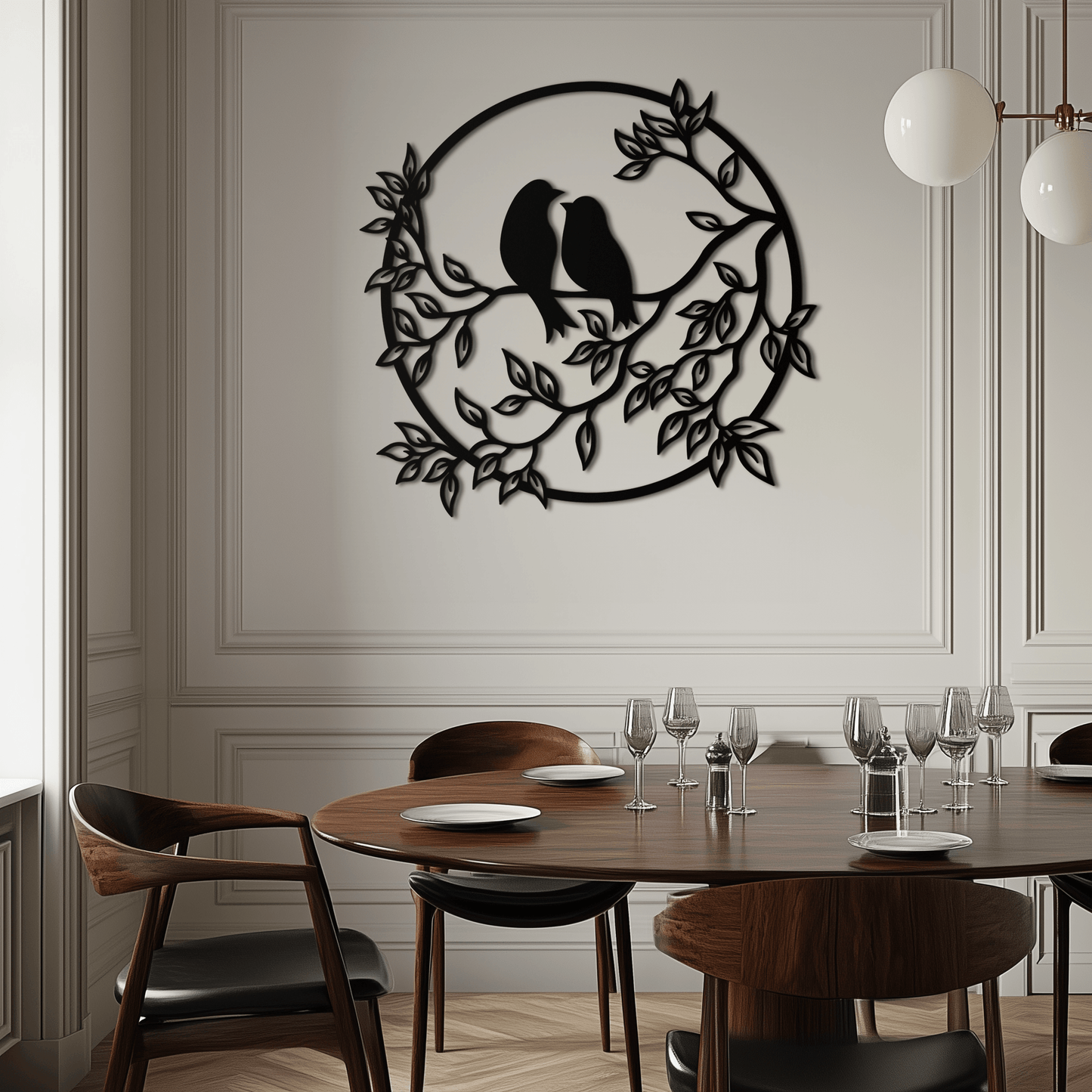 Love Birds Metal Wall Art - Romantic Steel Wall Decor for Home and Bedroom - KAF023 - Tampa Home & Garden Store