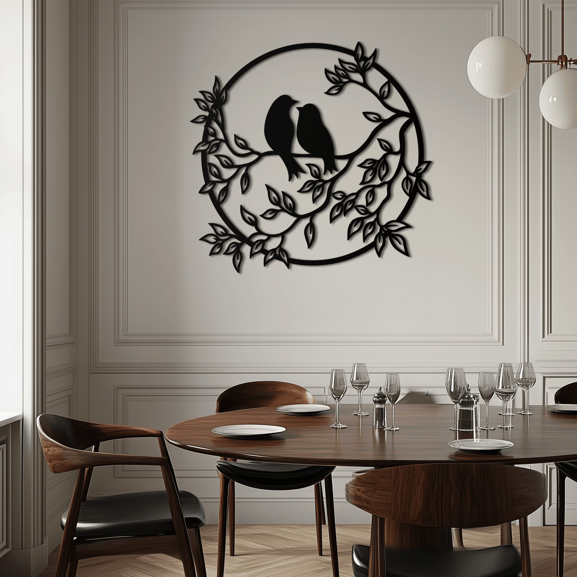 Love Birds Metal Wall Art - Romantic Steel Wall Decor for Home and Bedroom - KAF023 - Tampa Home & Garden Store