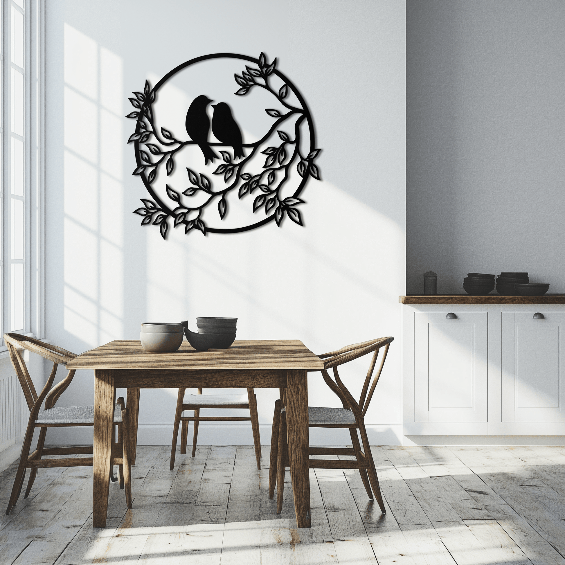 Love Birds Metal Wall Art - Romantic Steel Wall Decor for Home and Bedroom - KAF023 - Tampa Home & Garden Store