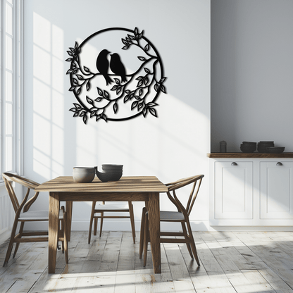 Love Birds Metal Wall Art - Romantic Steel Wall Decor for Home and Bedroom - KAF023 - Tampa Home & Garden Store