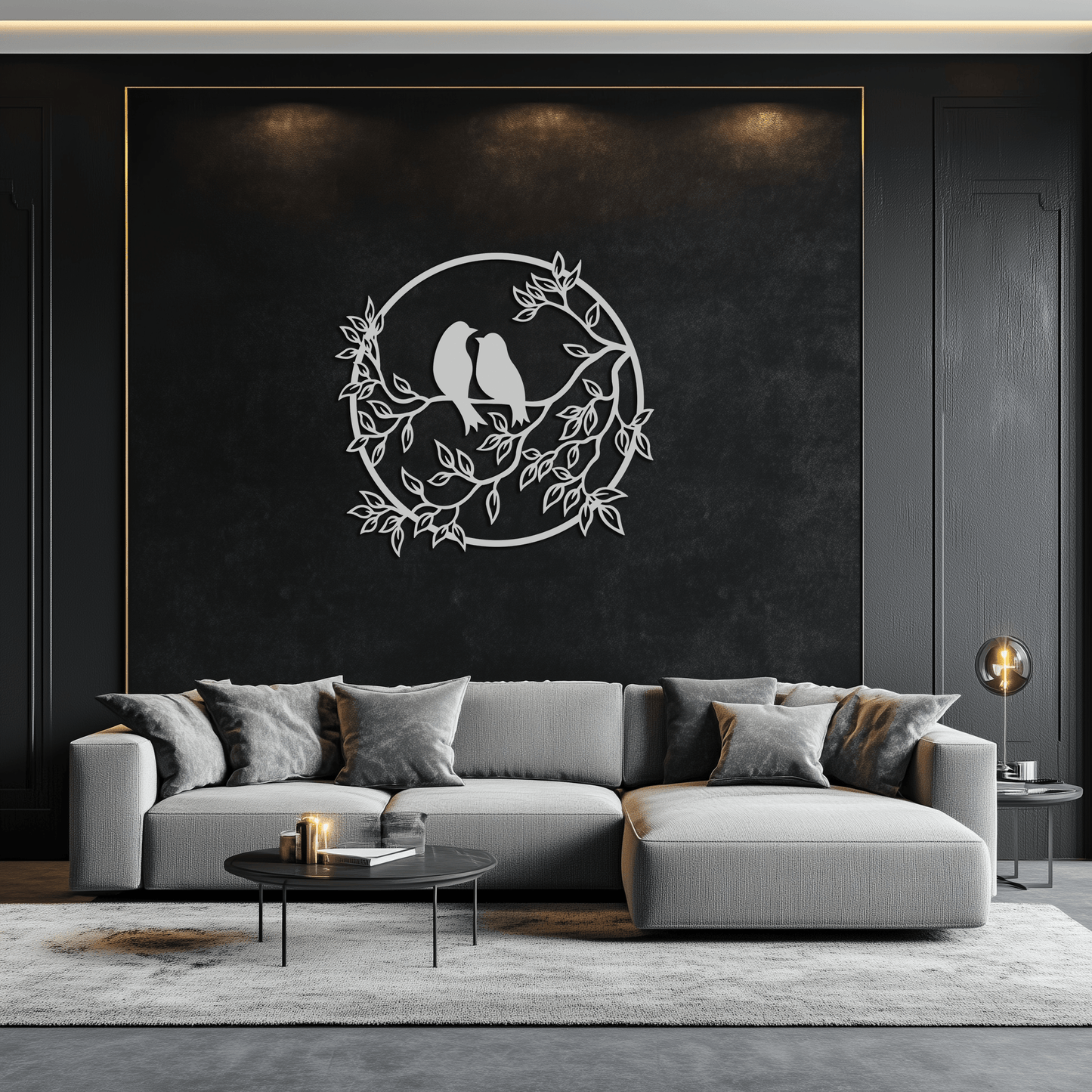 Love Birds Metal Wall Art - Romantic Steel Wall Decor for Home and Bedroom - KAF023 - Tampa Home & Garden Store