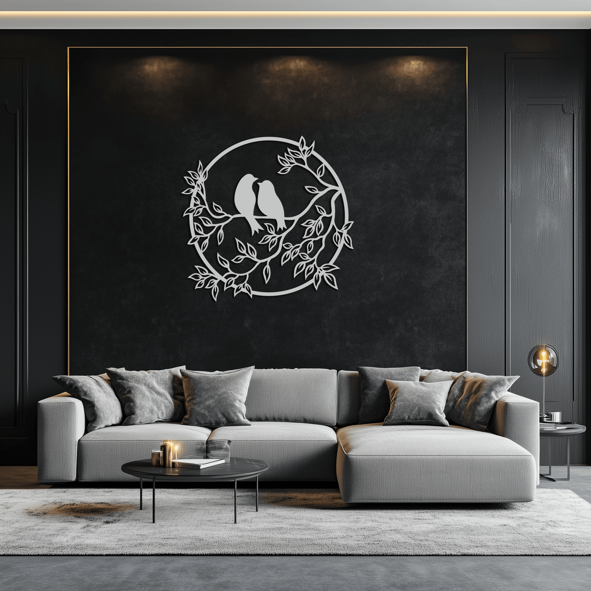 Love Birds Metal Wall Art - Romantic Steel Wall Decor for Home and Bedroom - KAF023 - Tampa Home & Garden Store