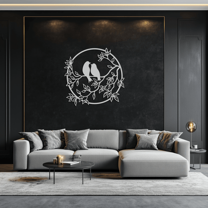 Love Birds Metal Wall Art - Romantic Steel Wall Decor for Home and Bedroom - KAF023 - Tampa Home & Garden Store