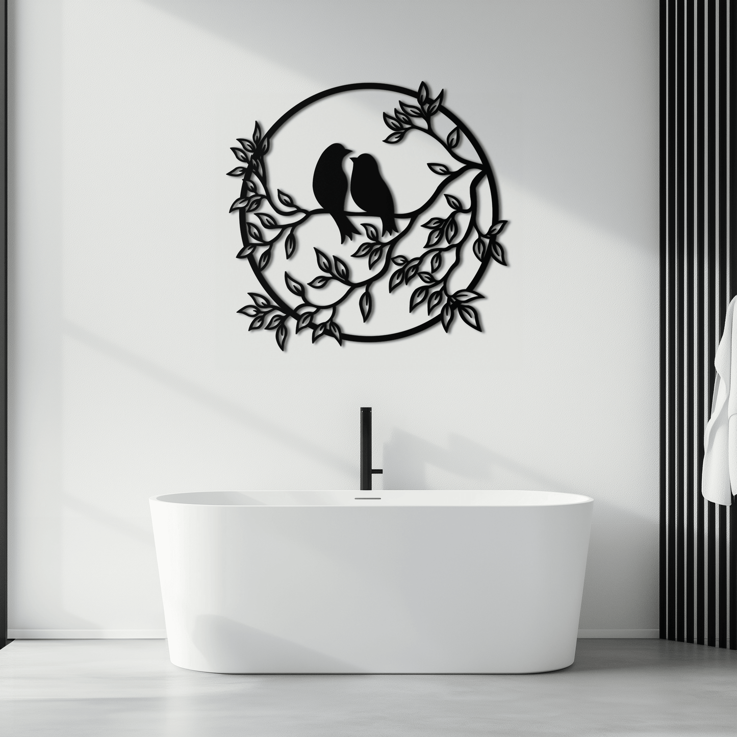 Love Birds Metal Wall Art - Romantic Steel Wall Decor for Home and Bedroom - KAF023 - Tampa Home & Garden Store