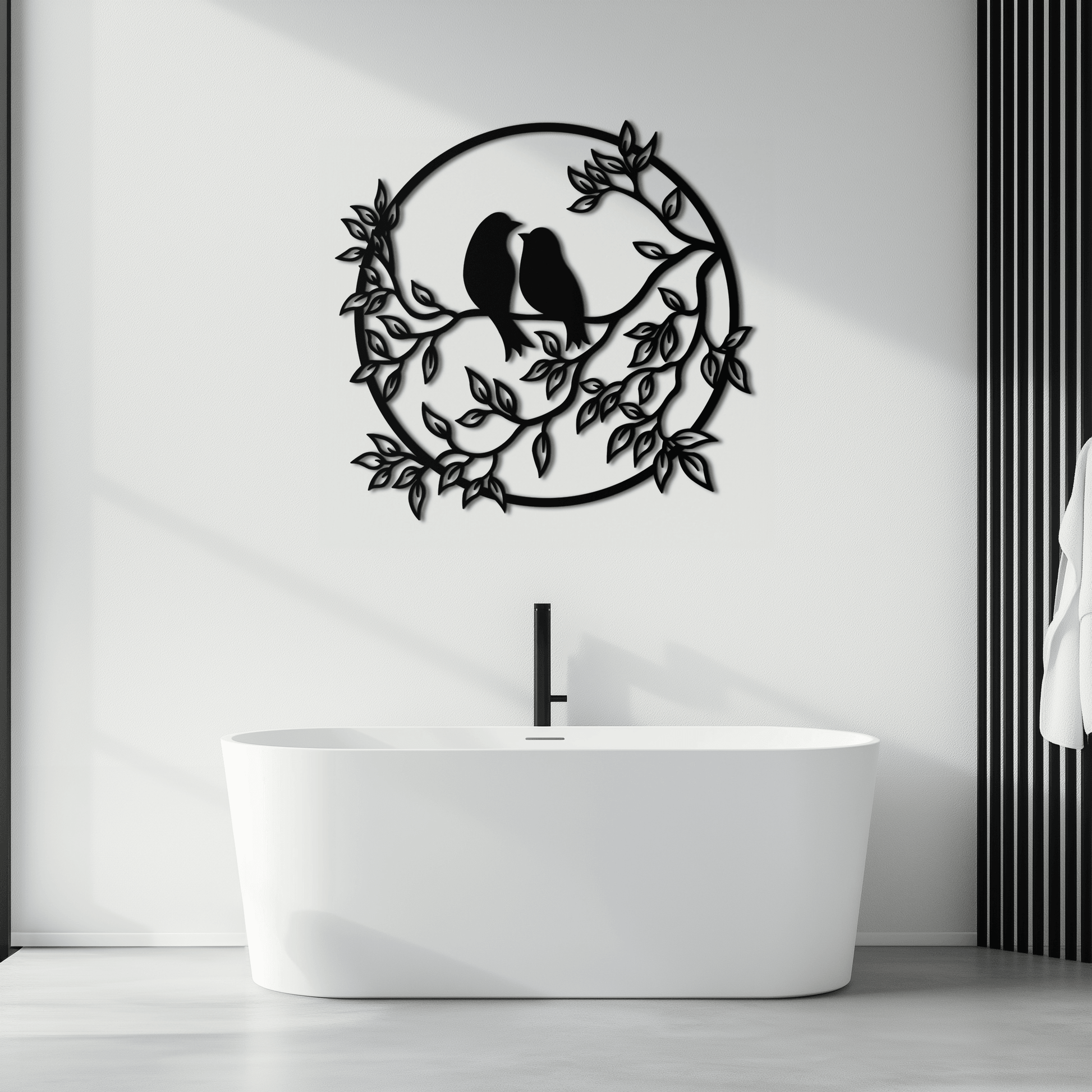 Love Birds Metal Wall Art - Romantic Steel Wall Decor for Home and Bedroom - KAF023 - Tampa Home & Garden Store