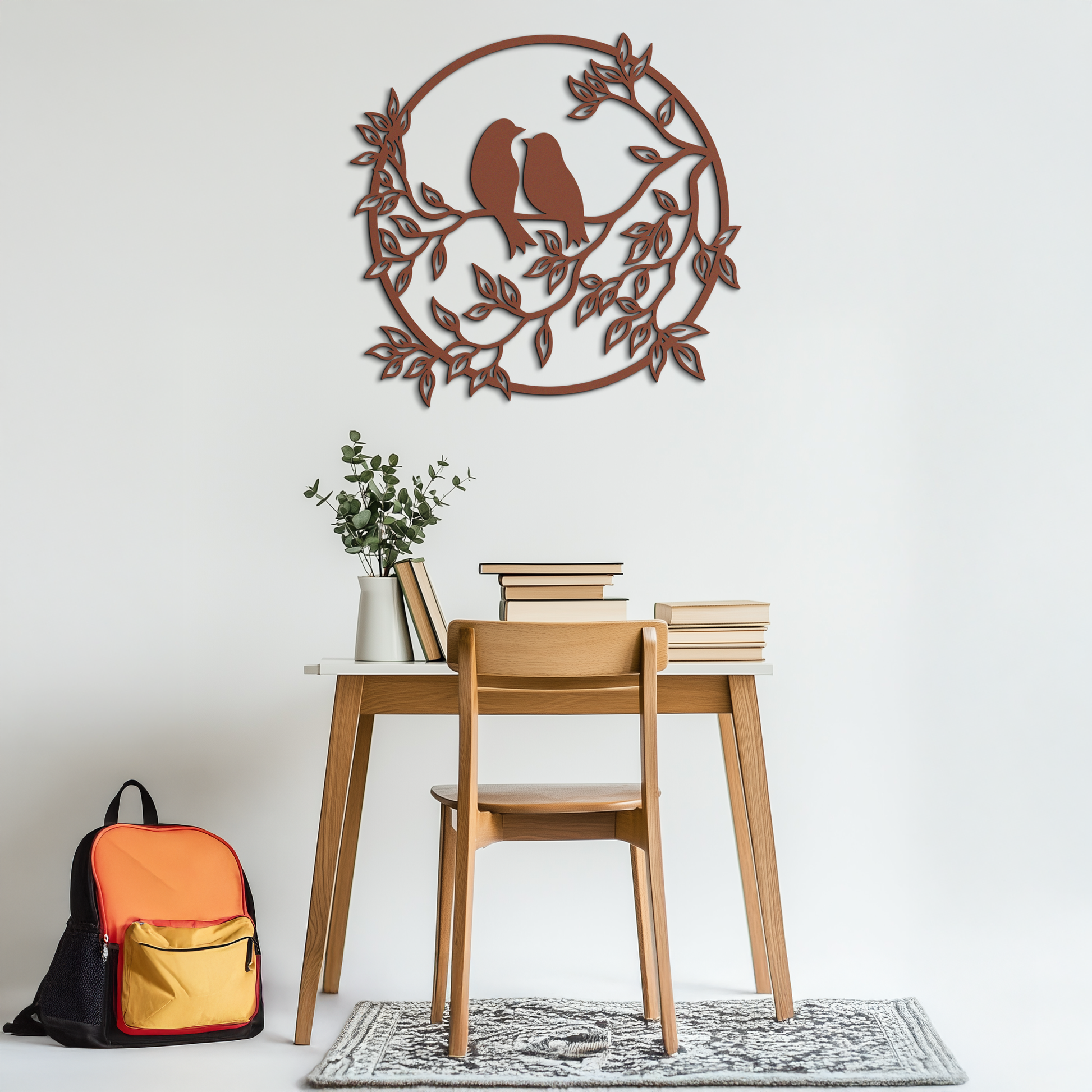 Love Birds Metal Wall Art - Romantic Steel Wall Decor for Home and Bedroom - KAF023 - Tampa Home & Garden Store