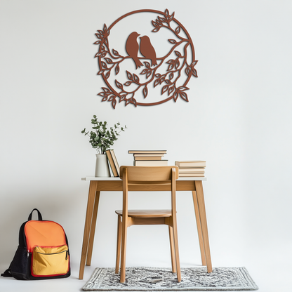 Love Birds Metal Wall Art - Romantic Steel Wall Decor for Home and Bedroom - KAF023 - Tampa Home & Garden Store