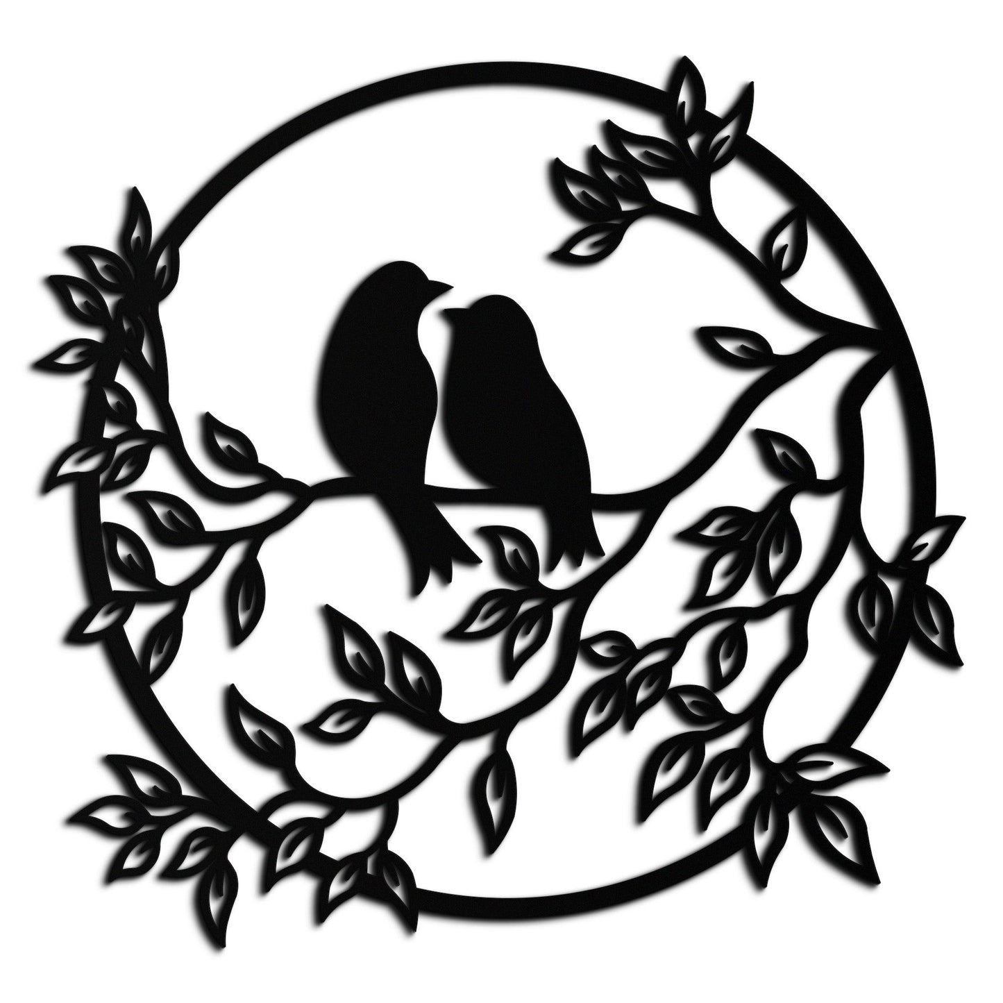 Love Birds Metal Wall Art - Romantic Steel Wall Decor for Home and Bedroom - KAF023 - Tampa Home & Garden Store