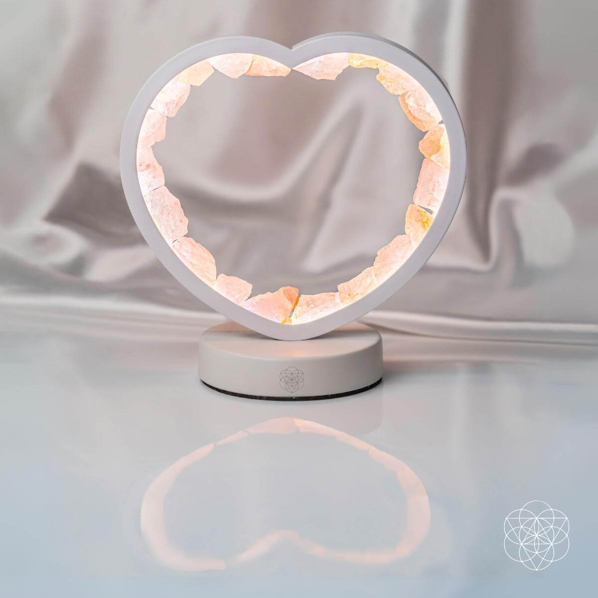 Love Magnet - Rose Quartz Heart Lamp - Tampa Home & Garden Store