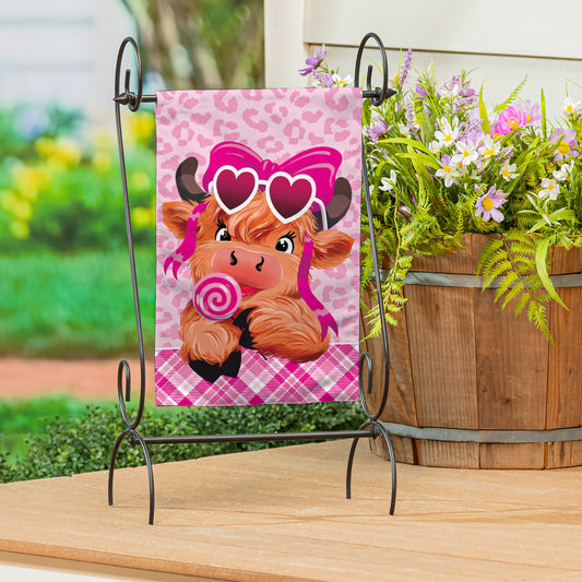 Lovely Laverne The Highland Cow Burlap Garden Flag - Tampa Home & Garden Store