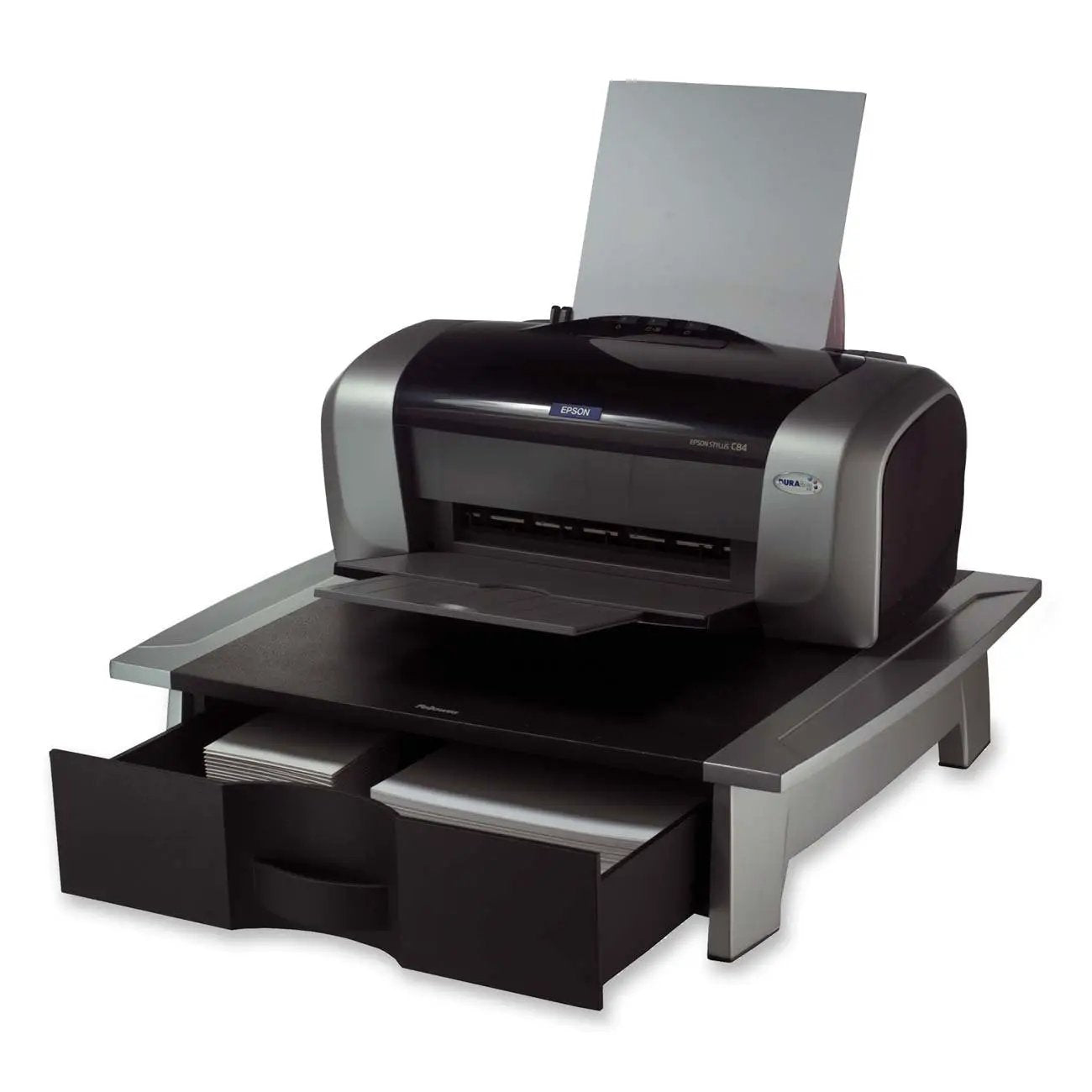 Low Profile Contemporary Printer Stand with Paper Drawer - Tampa Home & Garden Store