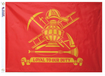 Loyal To Our Duty Firefighter Flag – Outdoor Made in USA - Tampa Home & Garden Store