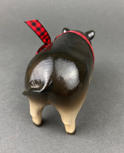 Luck Pigs Figurines.  New Year Gift of Cute Piggy with Bow for Good Luck/Year.  Gift for Pig Lovers/Collectors. - Tampa Home & Garden Store