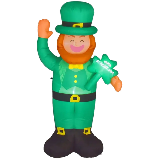 Lucky Leprechaun Lighted Inflatable Blow Up - 5.9 Feet Tall - Tampa Home & Garden Store