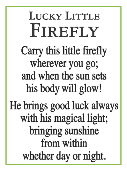 Lucky Little Firefly Charm - Tampa Home & Garden Store