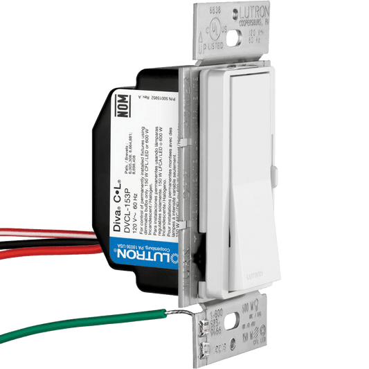 Lutron Diva C.L Dimmer Switch for Dimmable LED, Halogen and Incandescent Bulbs, Single-Pole or 3-Way, White - Tampa soil911.com