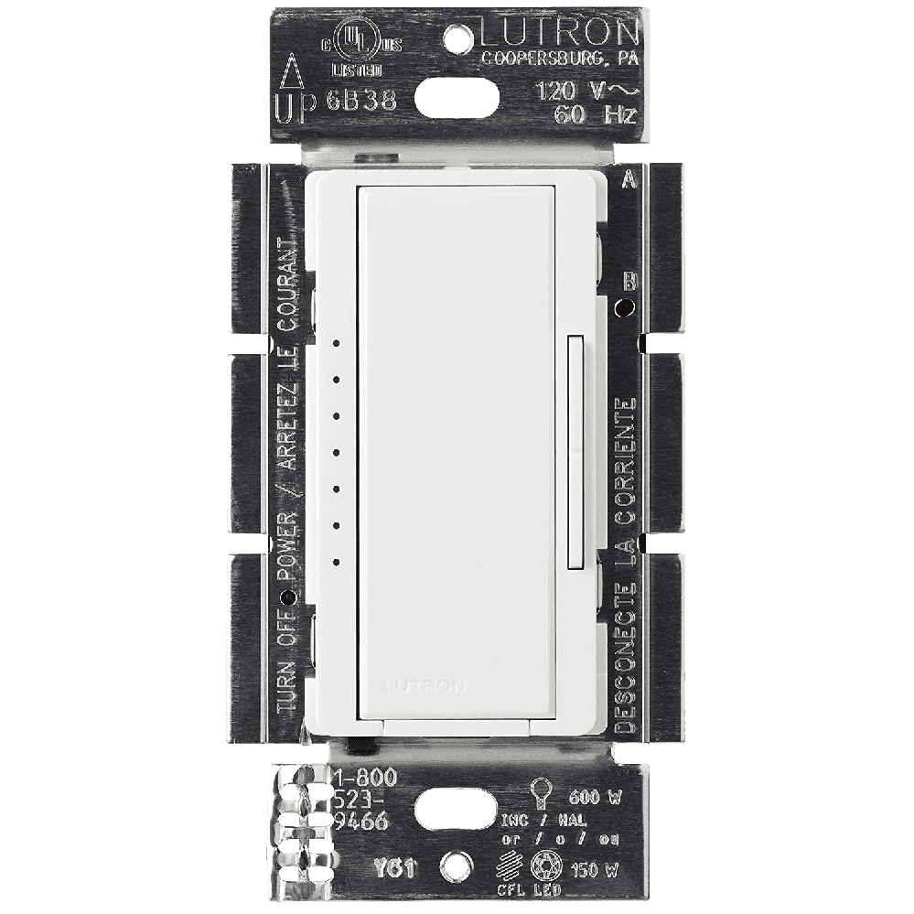 Interruptor regulador de intensidad Lutron Maestro CL MACL-153M-WH, blanco