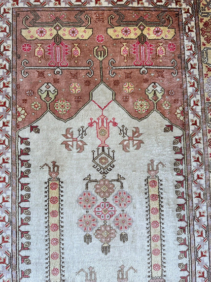 Luxurious Hand-Knotted Pure Silk Turkish Kayseri Rug – Intricate Floral & Geometric Design, 2’2” x 3’ - Tampa Home & Garden Store