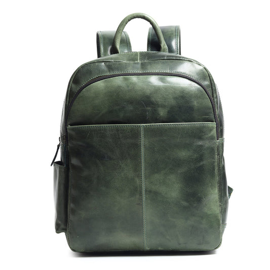 Luxury Italian Leather Backpack, Green - Tampa Home & Garden Store