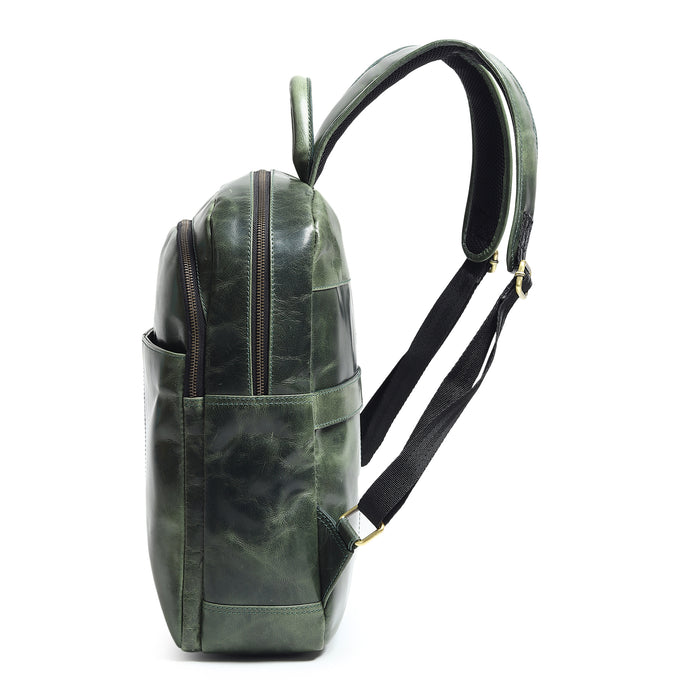 Luxury Italian Leather Backpack, Green - Tampa Home & Garden Store