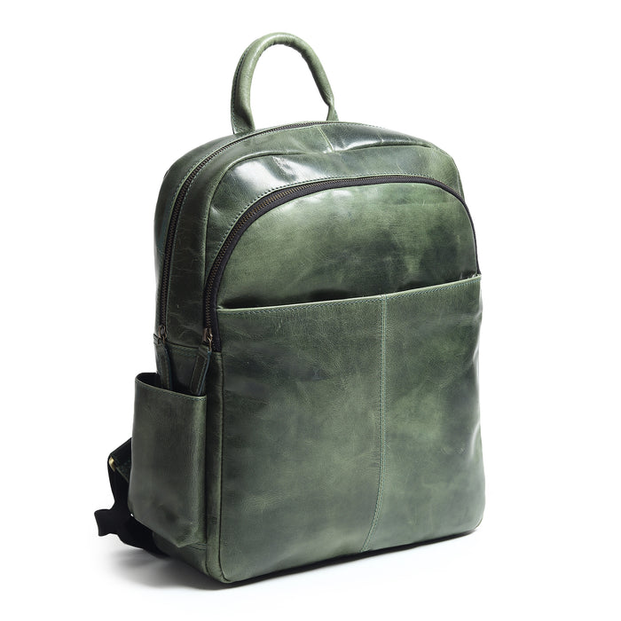 Luxury Italian Leather Backpack, Green - Tampa Home & Garden Store