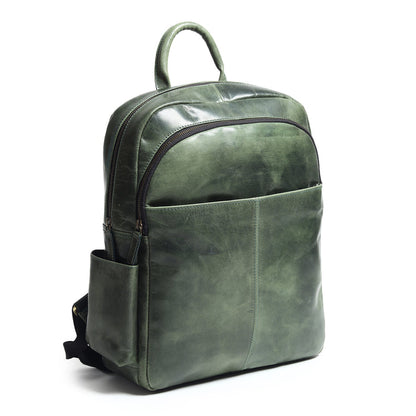 Luxury Italian Leather Backpack, Green - Tampa Home & Garden Store