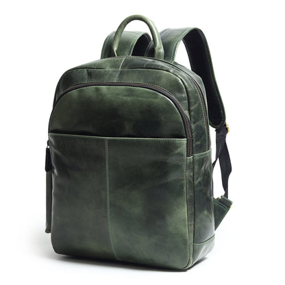 Luxury Italian Leather Backpack, Green - Tampa Home & Garden Store