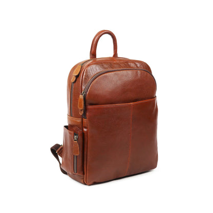 Luxury Italian Leather Backpack, Tan - Tampa Home & Garden Store
