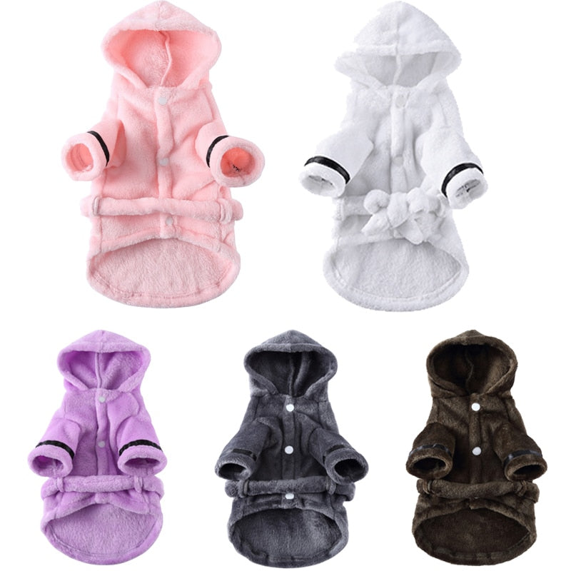 Luxury Soft Pet Dog Puppy Hooded Bathrobe - Tampa Home & Garden Store
