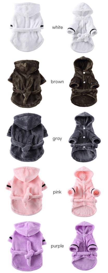 Luxury Soft Pet Dog Puppy Hooded Bathrobe - Tampa Home & Garden Store