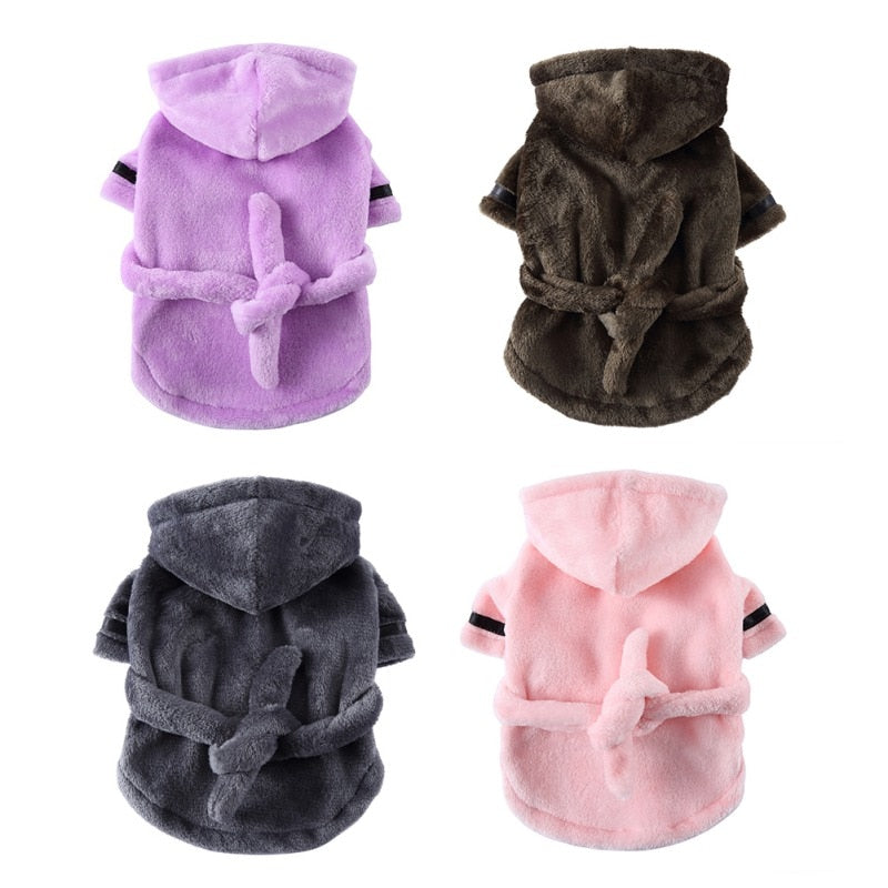 Luxury Soft Pet Dog Puppy Hooded Bathrobe - Tampa Home & Garden Store
