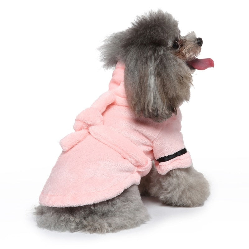 Luxury Soft Pet Dog Puppy Hooded Bathrobe - Tampa Home & Garden Store