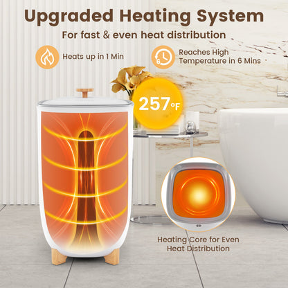 40L Towel Warmer Bucket white with dual temperature heating DirectDeals Massage Stone Warmers on Tampa Home & Garden Store