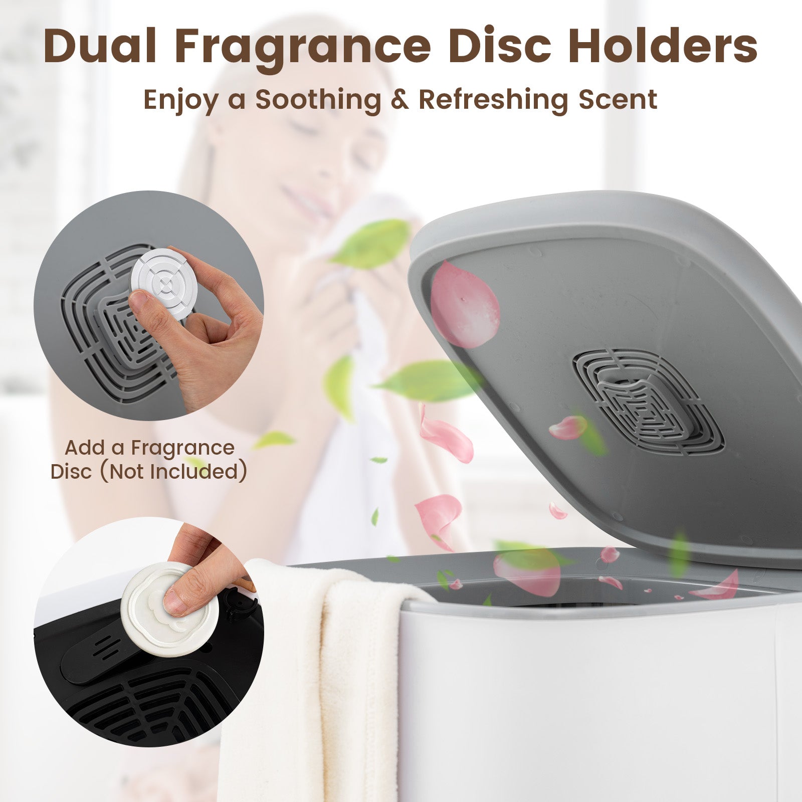 DirectDeals 40L towel warmer bucket with 2 temps; towel ready, fragrance disc not included on Tampa Home & Garden Store