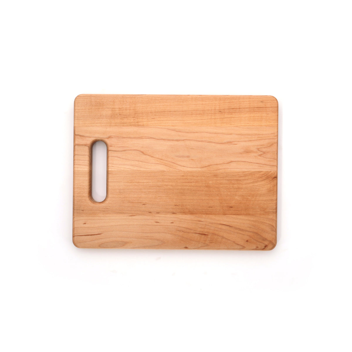 Single Handle Cutting Board Refine Kitchenware wood board with corners and handle cutout on Tampa Home & Garden Store