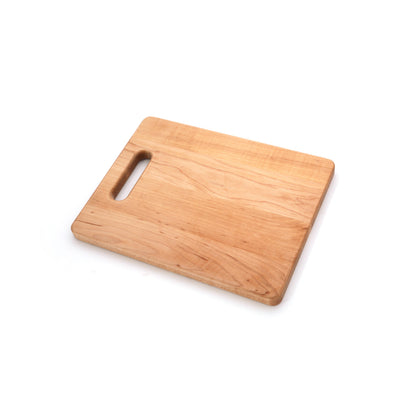 Single Handle Cutting Board by Refine Kitchenware; light wood with built-in handle slot on Tampa Home & Garden Store