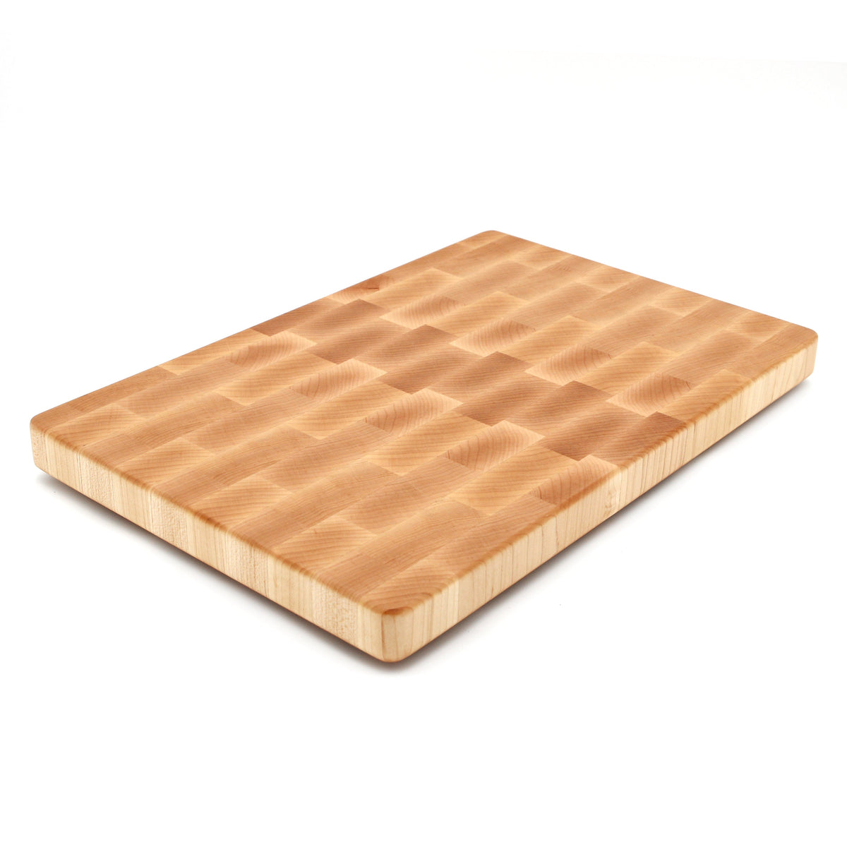 18x12 end grain cutting board by Refine Kitchenware, light wood with checkerboard pattern on Tampa Home & Garden Store