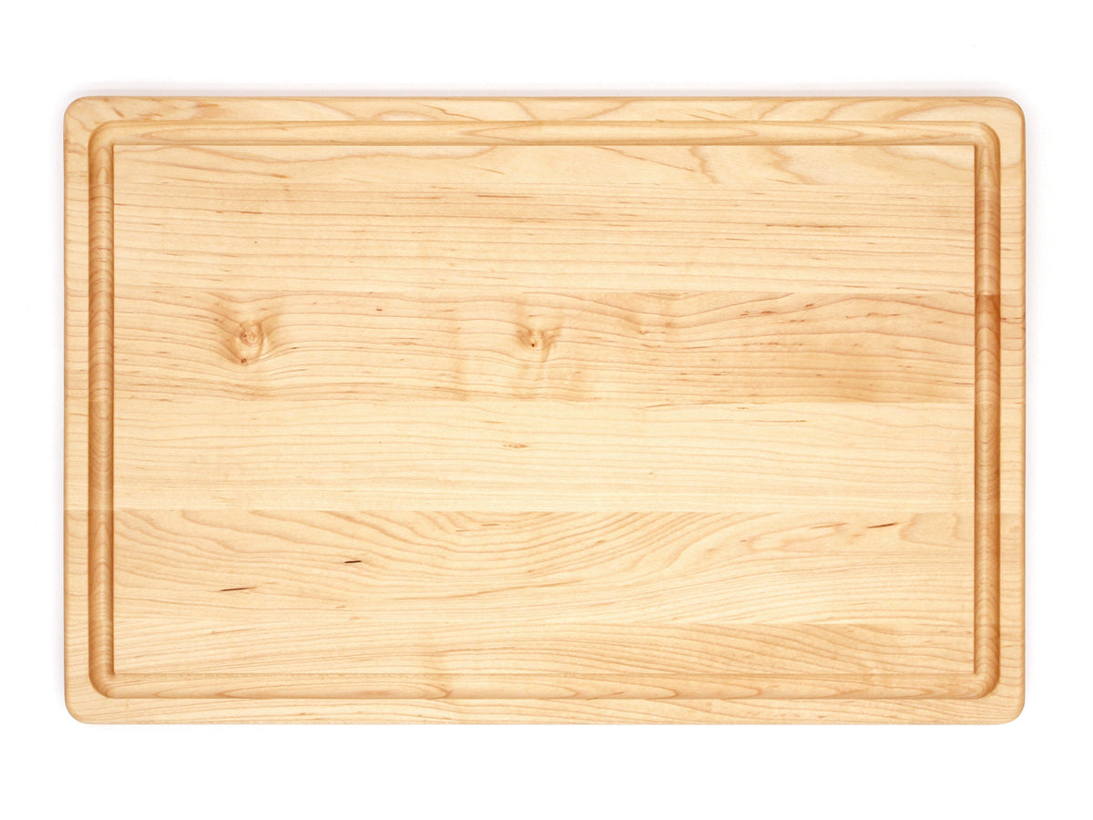 Cutting board 18x12, Refine Kitchenware, wooden maple finish with rounded edges on Tampa Home & Garden Store