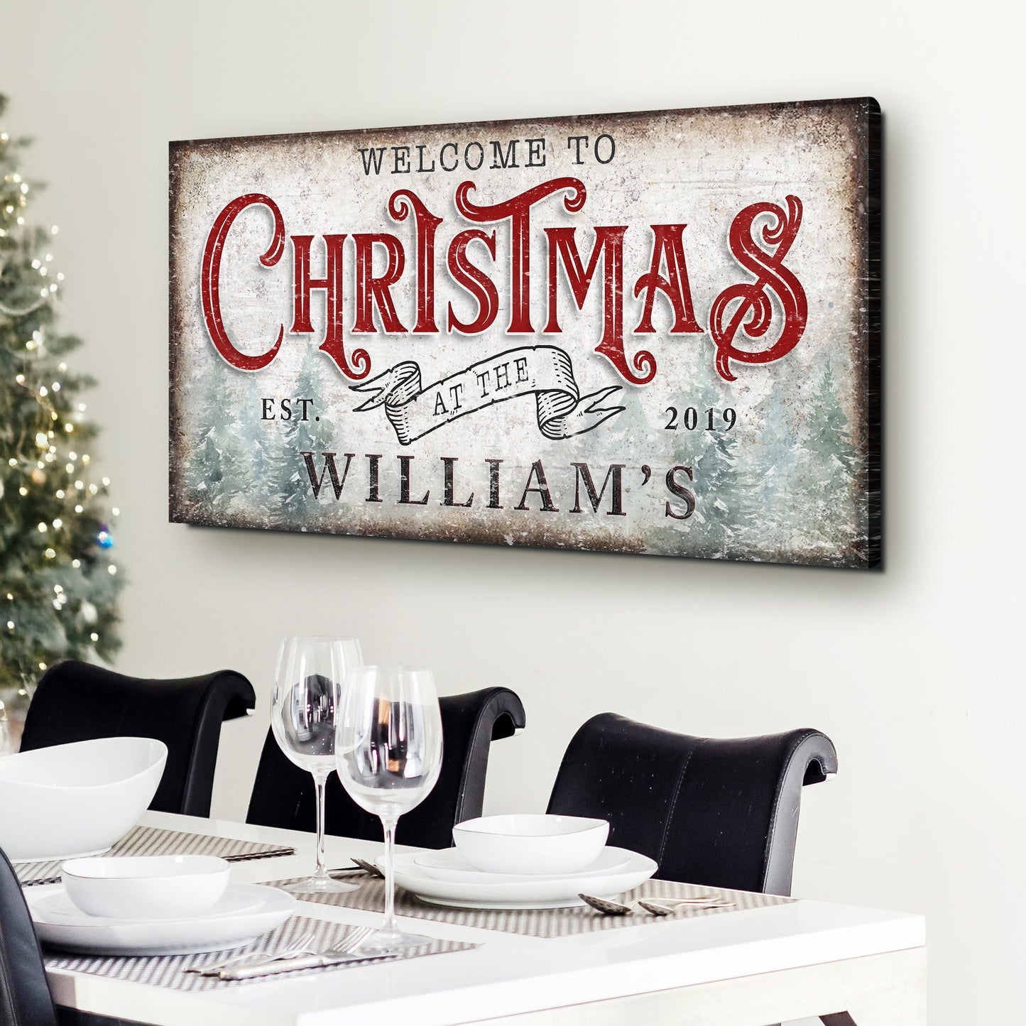 Family Welcome To Christmas Sign IV crafting canvas by Tailored Canvases on Tampa Home & Garden Store